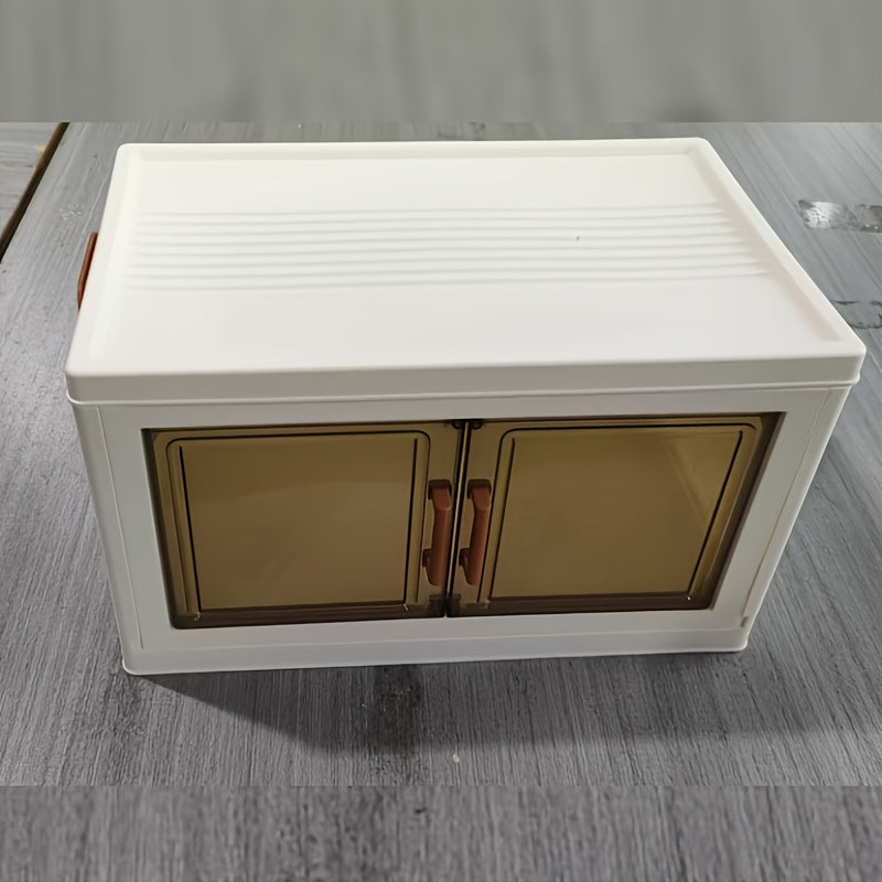 Single-Layer Foldable No-Assembly Storage Cabinet - Large Capacity Wheeled Organizer