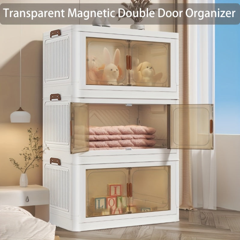 1\u002F3\u002F4\u002F5-Tier Heavy-Duty Large Folding with ic Doors & Wheels - Adjustable Shelves