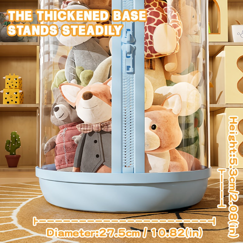 Extra-Tall Heavy-Duty Clear Storage Cabinet with Zipper Closure - Heavy-Duty Plastic Construction