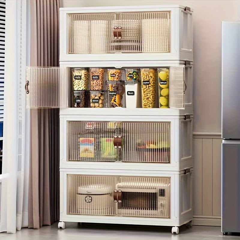 2\u002F3\u002F4\u002F5-Tier Heavy-Duty Plastic Storage Cabinet with Lockable Doors & Lockable Drawers-Like Doors