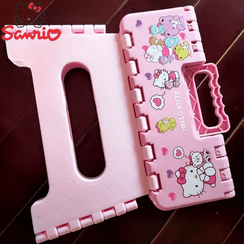 Folding Step Stool - Portable Plastic Squares Design, Durable Collapsible Stool with Handle, No Wood, Non-Electric