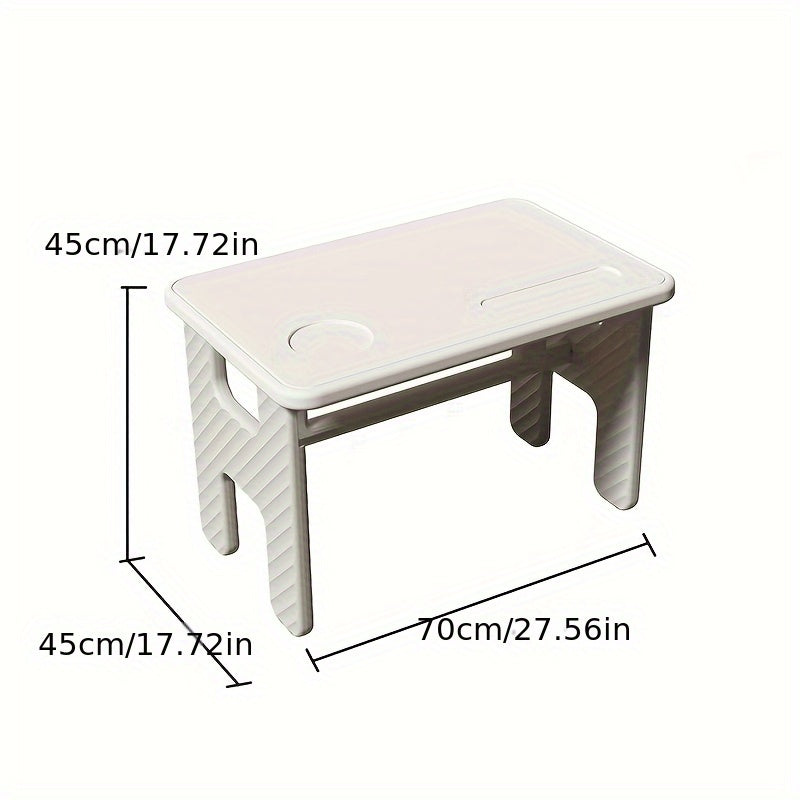 Kids Learning Desk Foldable Kids Learning Desk with One-Click Setup - Durable Plastic White Modern Study Table for Toddlers