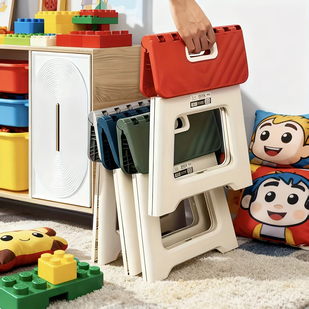 Home Folding Footstool 2pcs Non Slip Surface Footstool, Height 10 Inches