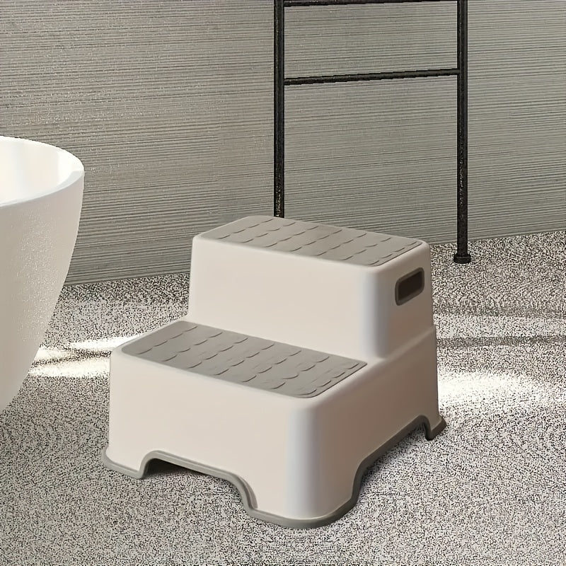 Christmas Multifunctional Bathroom Anti-Slip Two Step Stool | Suitable for Toilet Training + Brushing Aid Dual Functionality