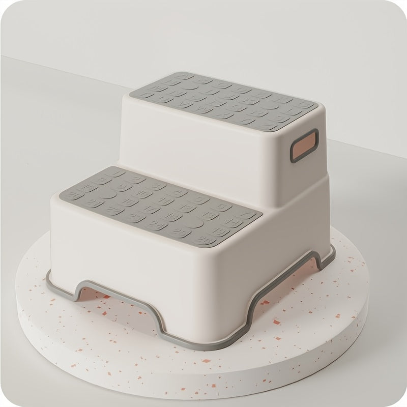 Christmas Multifunctional Bathroom Anti-Slip Two Step Stool | Suitable for Toilet Training + Brushing Aid Dual Functionality