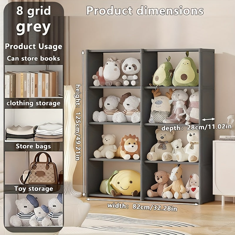 Multi-Layer Easy-to-Assemble Bookshelf, Simple Home Clothing Storage Wardrobe, Toy Organizer