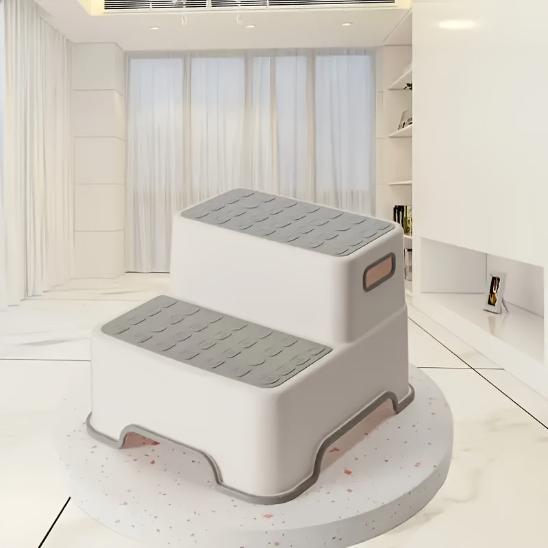 Christmas Multifunctional Bathroom Anti-Slip Two Step Stool | Suitable for Toilet Training + Brushing Aid Dual Functionality