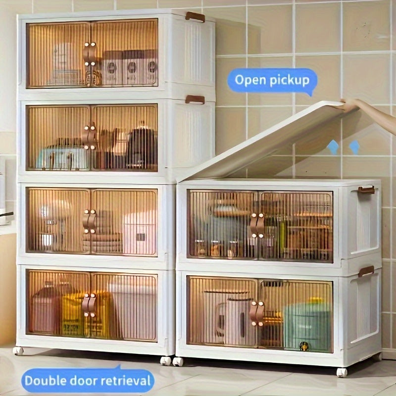 2\u002F3\u002F4\u002F5-Tier Heavy-Duty Plastic Storage Cabinet with Lockable Doors & Lockable Drawers-Like Doors