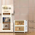 19.69inch Large Heavy-Duty White PP Plastic Foldable & Collapsible Storage Cabinet with ic Doors & Locking Drawers