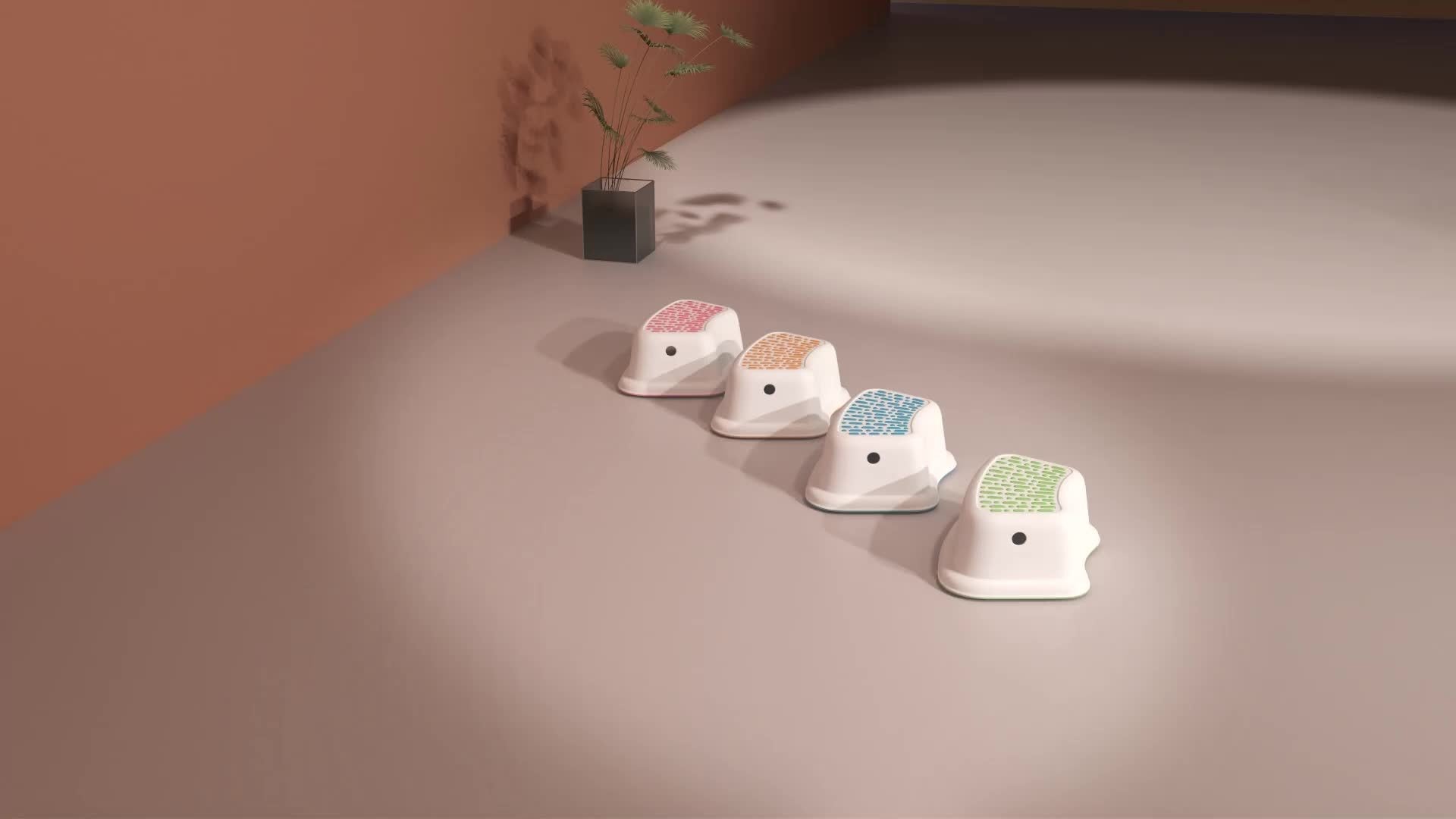 2 Pack Step Stool Stepping Stool With Anti-Slip Surface For Potty Training Toilet, Bathroom Sink