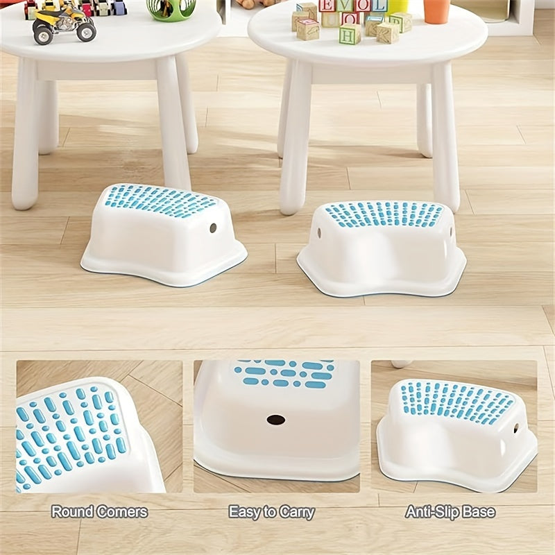 2 Pack Step Stool Stepping Stool With Anti-Slip Surface For Potty Training Toilet, Bathroom Sink