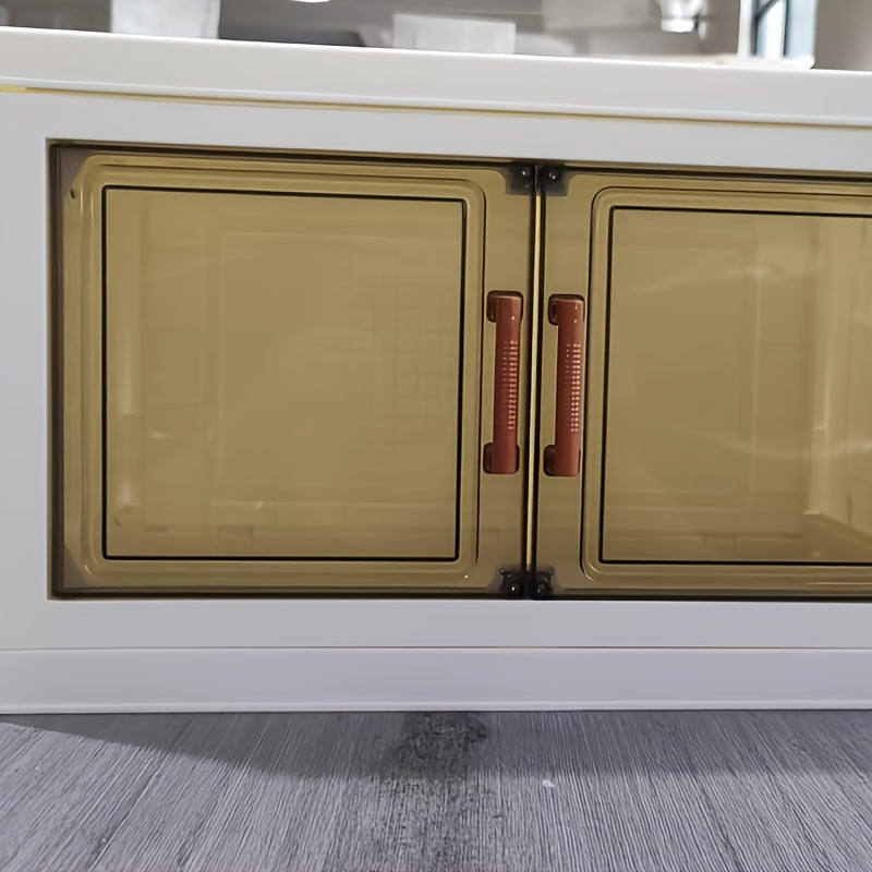 Single-Layer Foldable No-Assembly Storage Cabinet - Large Capacity Wheeled Organizer