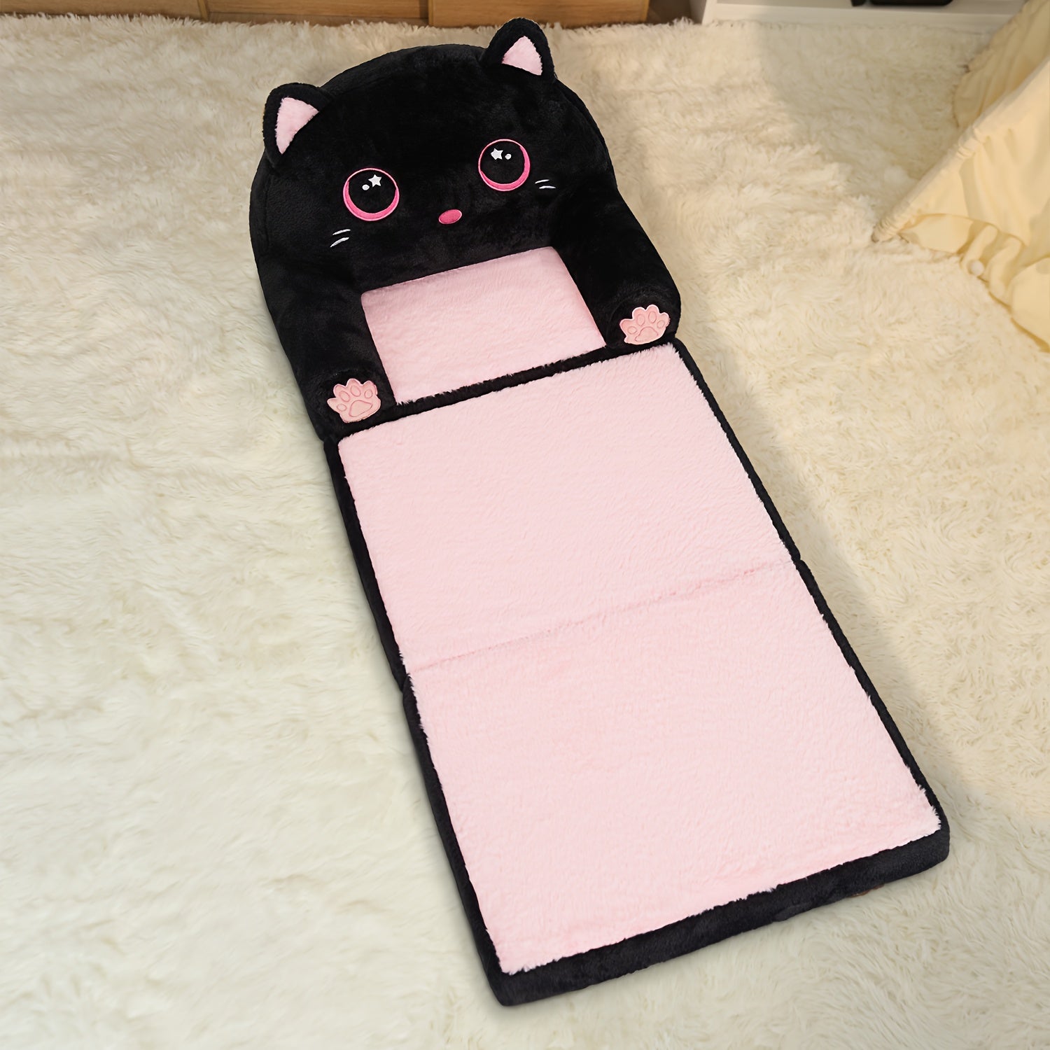 Foldable Multifunctional Sofa Comfortable Teenager Foldable Sofa with Pillow - Plush