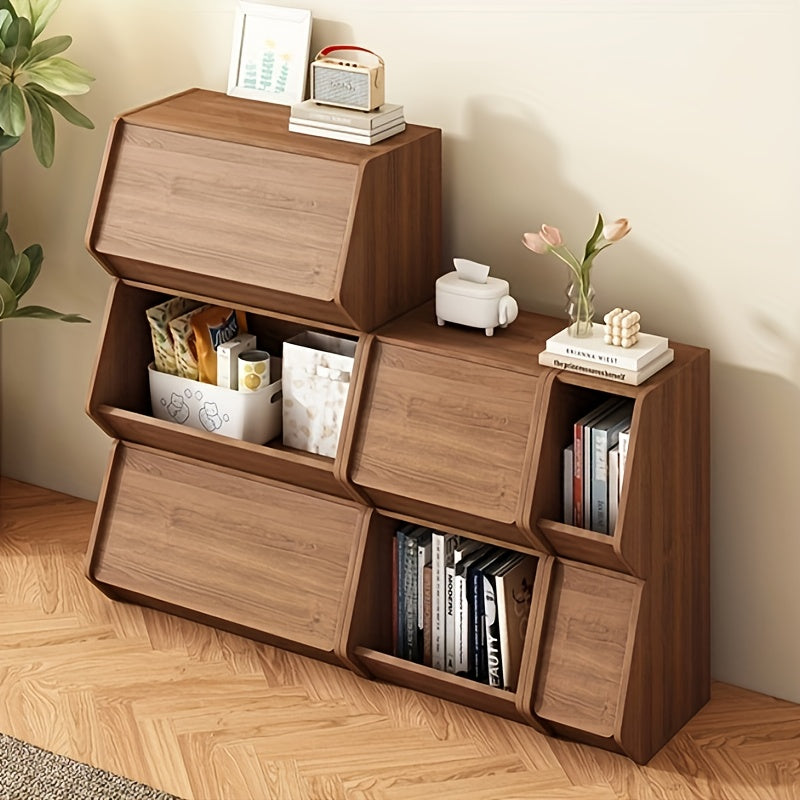 Toy Storage Cubby, Bookshelf, Stackable Bin Toy Storage Cabinet, Bookcase Footboard, Toy Shelf, Suitable for Room, Hallway