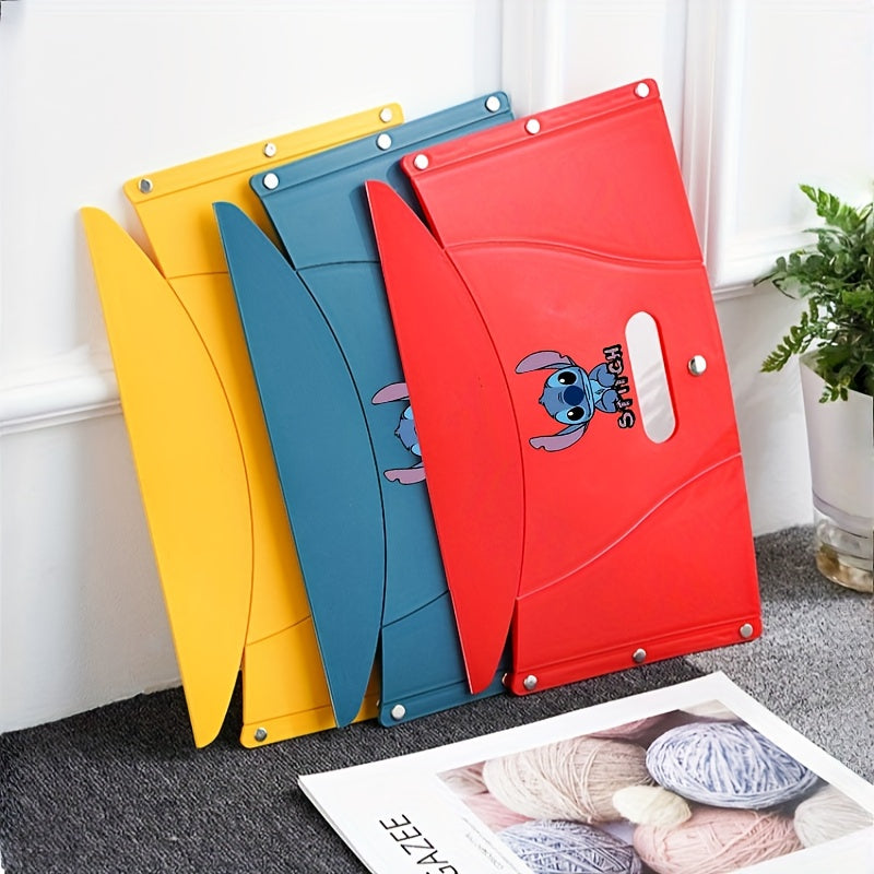 Disney Stitch Folding Stool - Portable Lightweight Plastic Camping Chair with Ergonomic Seat & Backrest