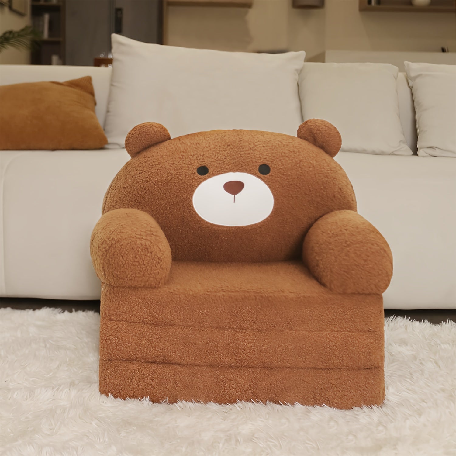 Christmas Gift For Kids, Foldable Kids Couch Chair, Convertible Plush Lounger For Playroom, Gift For Boy Girl Kids Sofa