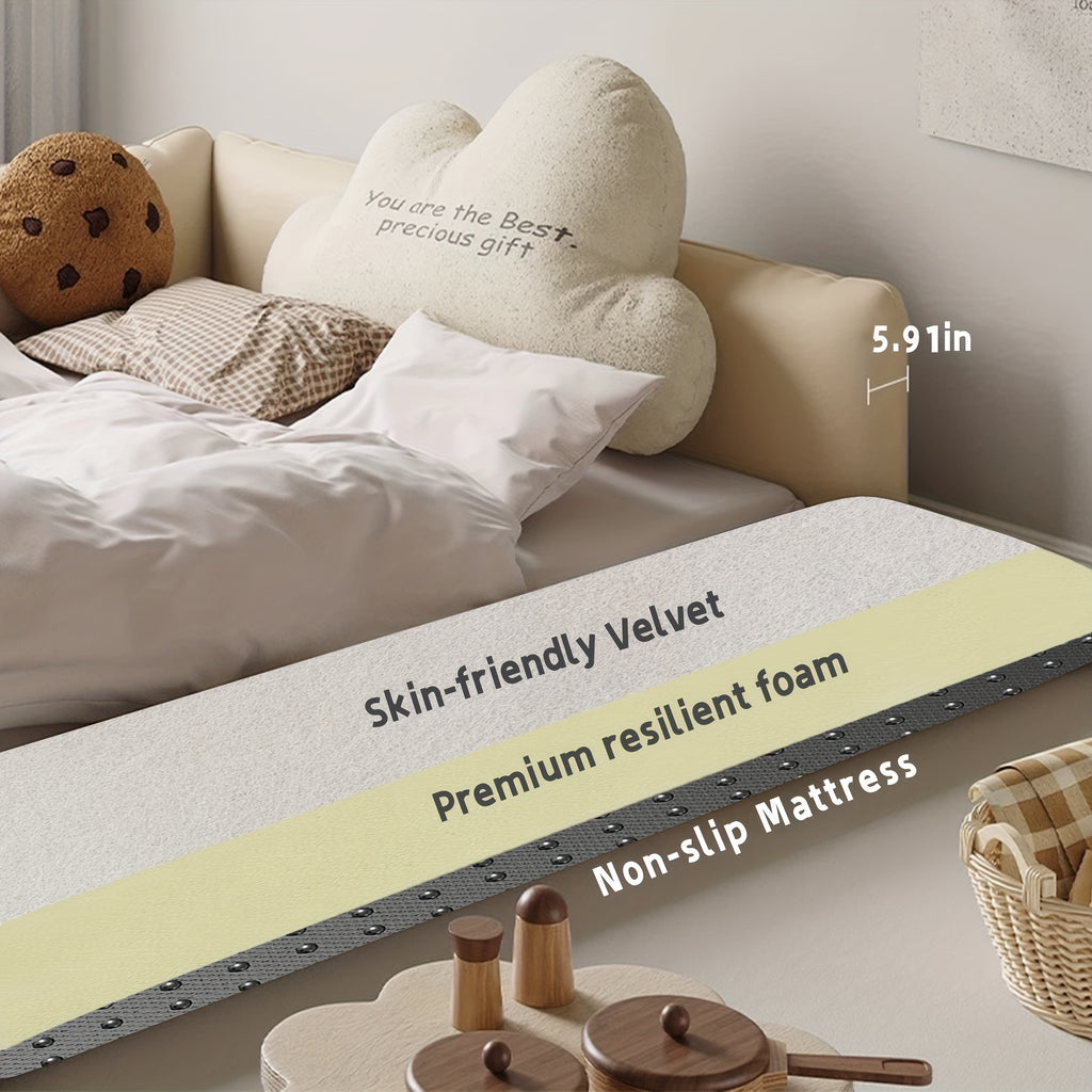 Portable Play Tent Bed with Detachable Canopy & Cushioned - Soft White Bed &, Indoor\u002FOutdoor Use