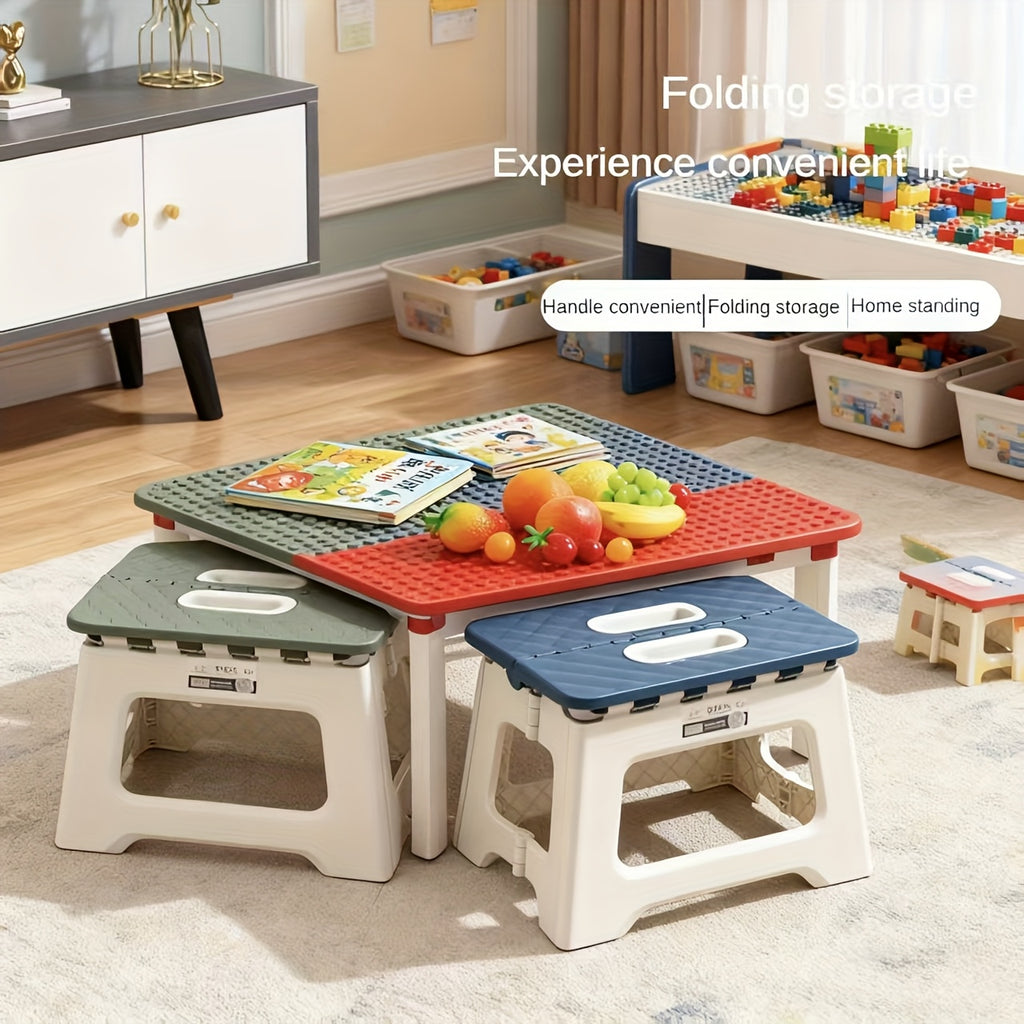 Home Folding Footstool 2pcs Non Slip Surface Footstool, Height 10 Inches