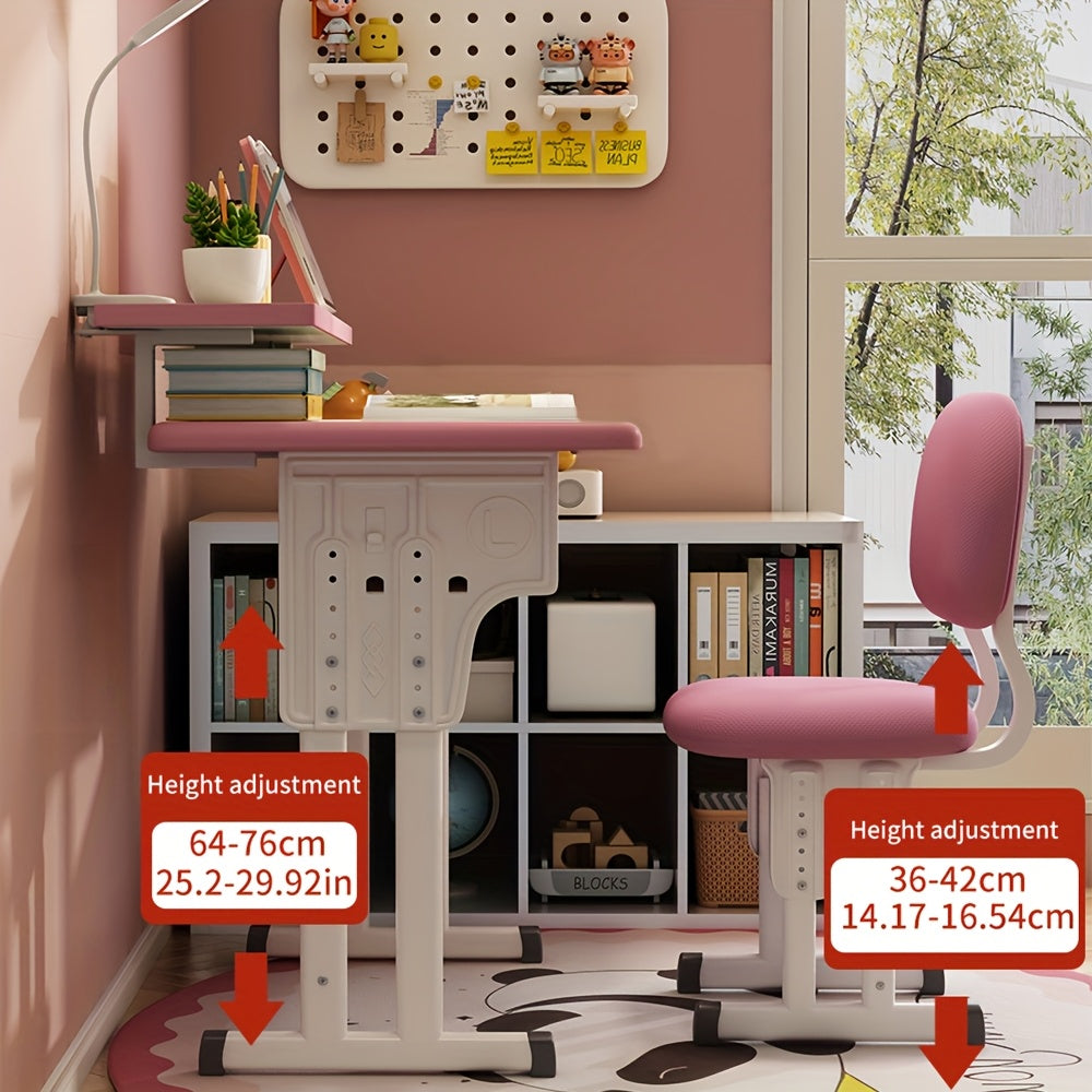 High-quality Children'S Table And Chair Set, Height-adjustable, Ergonomic, Suitable For Children Aged 3-18 Years