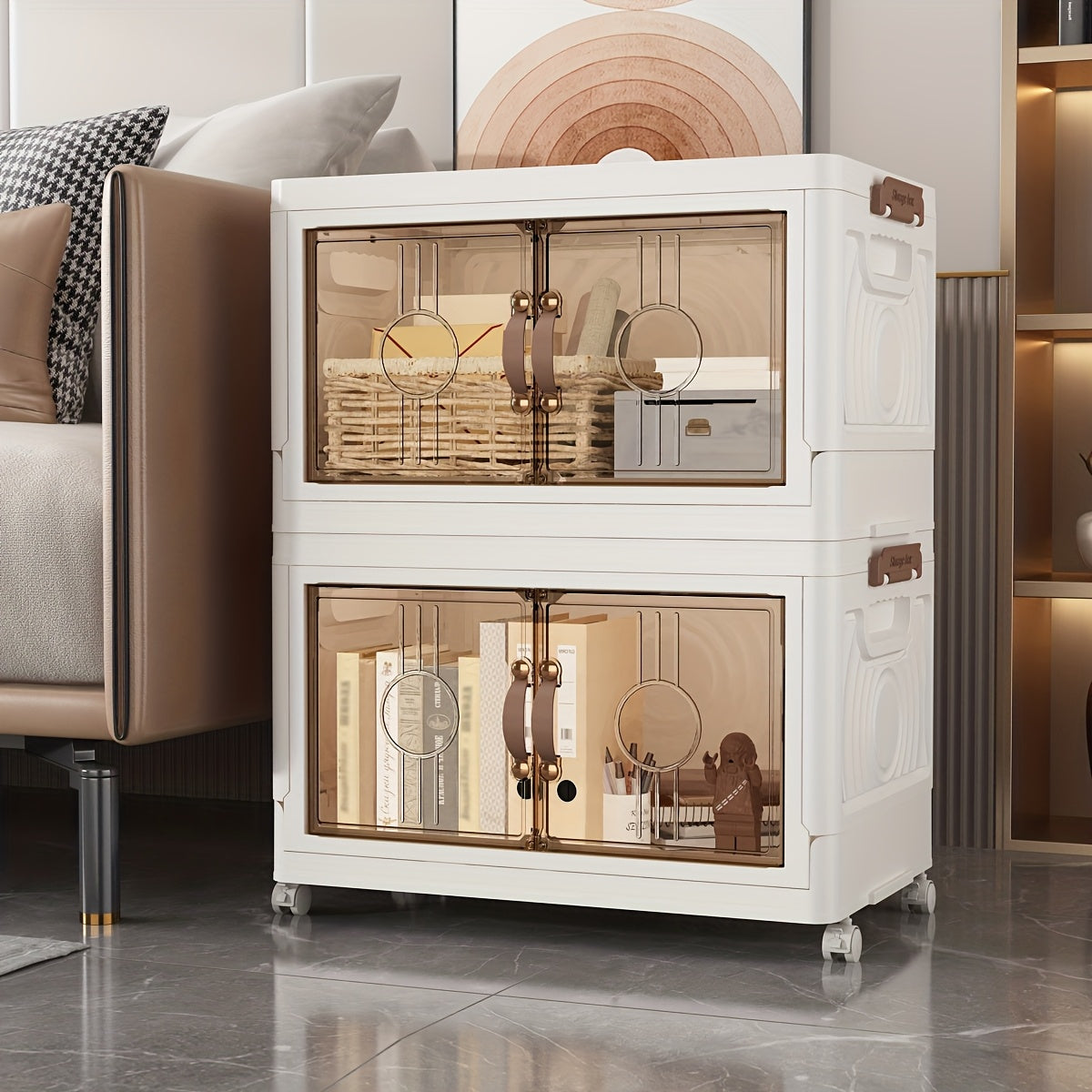 2\u002F3\u002F4\u002F5-Tier Heavy-Duty Plastic Storage Cabinet with Lockable Doors & Lockable Drawers-Like Doors