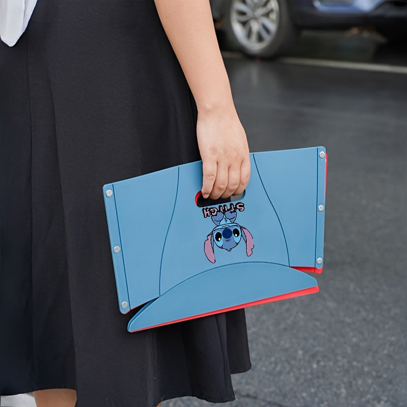 Disney Stitch Folding Stool - Portable Lightweight Plastic Camping Chair with Ergonomic Seat & Backrest