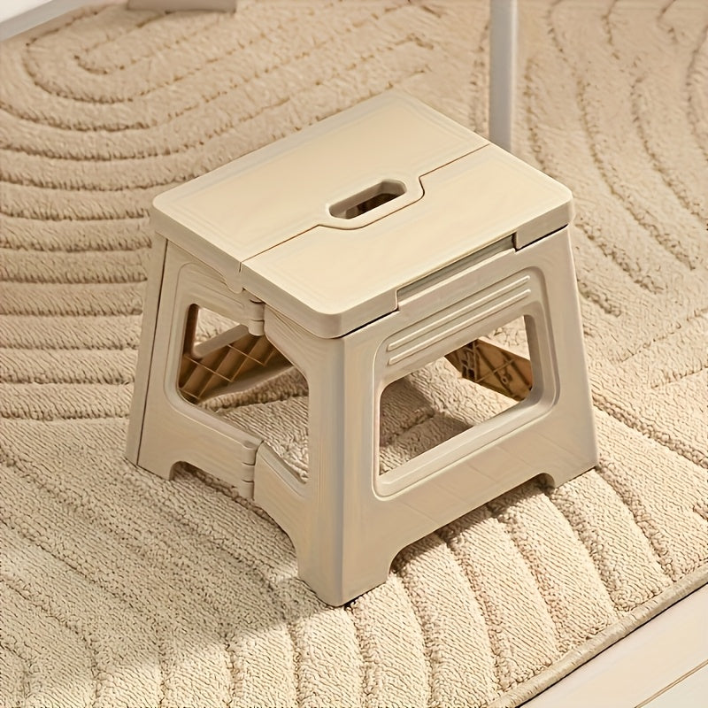 1pc Foldable Step Stool Storage Bench, Shoe Changing Stool - Portable, Adjustable, Durable Square Stool, Suitable for Home