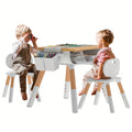 Youngsters Table And Chair Set, Adjustable Height, Built-in Storage, Modern Design for Arts & Crafts