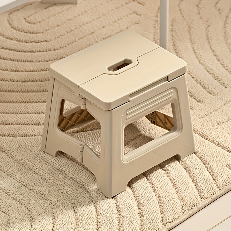 1pc Foldable Step Stool Storage Bench, Shoe Changing Stool - Portable, Adjustable, Durable Square Stool, Suitable for Home