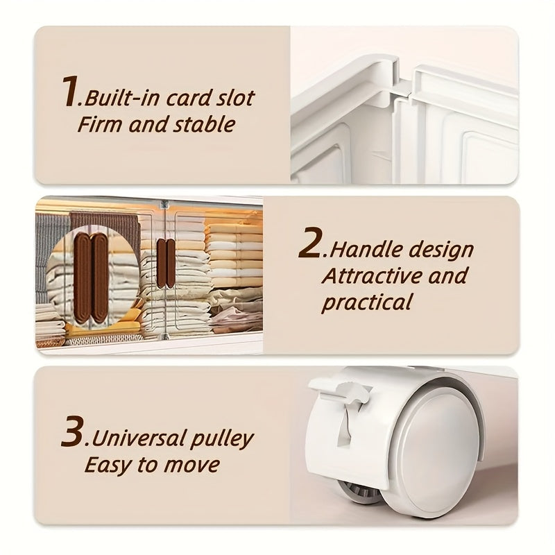 1\u002F3\u002F4\u002F5-Tier Heavy-Duty Large Folding with ic Doors & Wheels - Adjustable Shelves