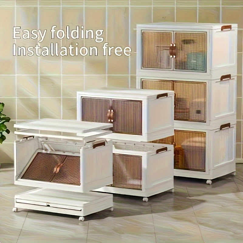 2\u002F3\u002F4\u002F5-Tier Heavy-Duty Plastic Storage Cabinet with Lockable Doors & Lockable Drawers-Like Doors