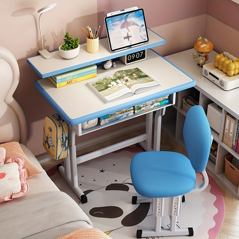 High-quality Children'S Table And Chair Set, Height-adjustable, Ergonomic, Suitable For Children Aged 3-18 Years