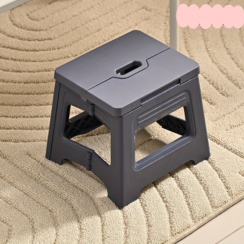 1pc Foldable Step Stool Storage Bench, Shoe Changing Stool - Portable, Adjustable, Durable Square Stool, Suitable for Home