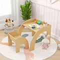 MULTIGOT Kids Table and Chair Set, Cute Activity Table and Chair Set w\u002F Wide Tabletop