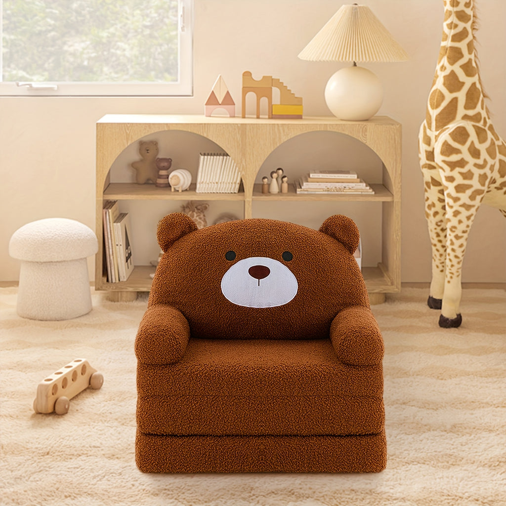 Christmas Gift For Kids, Foldable Kids Couch Chair, Convertible Plush Lounger For Playroom, Gift For Boy Girl Kids Sofa