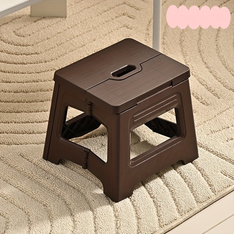 1pc Foldable Step Stool Storage Bench, Shoe Changing Stool - Portable, Adjustable, Durable Square Stool, Suitable for Home