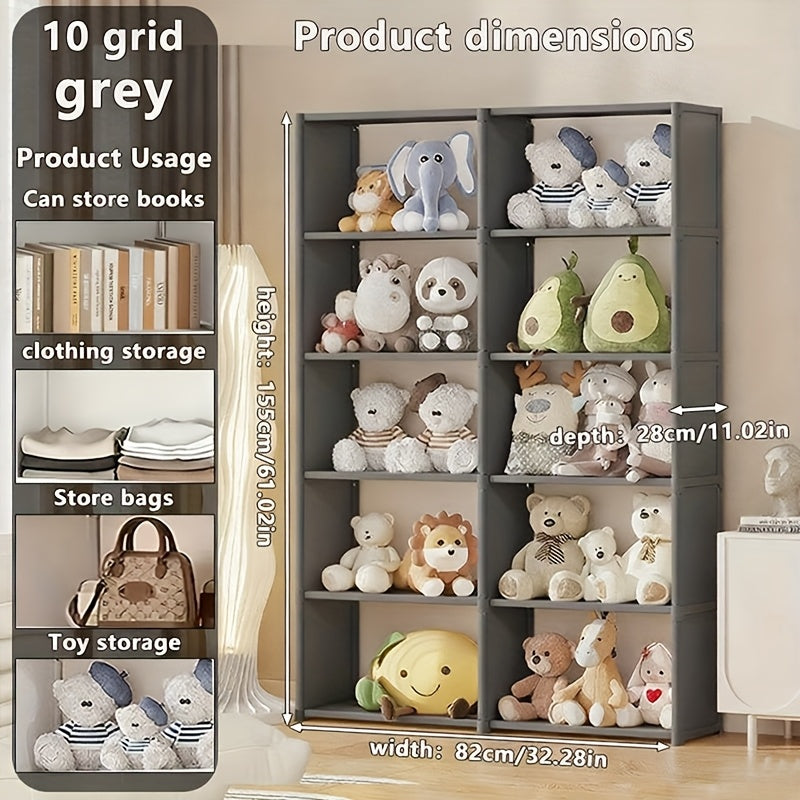 Multi-Layer Easy-to-Assemble Bookshelf, Simple Home Clothing Storage Wardrobe, Toy Organizer