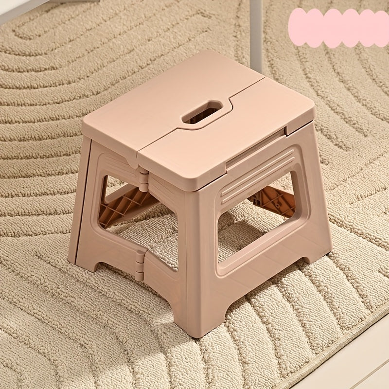 1pc Foldable Step Stool Storage Bench, Shoe Changing Stool - Portable, Adjustable, Durable Square Stool, Suitable for Home